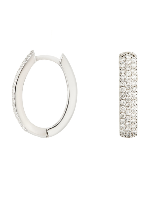 0.48 Karat Dia  Pırlanta Huggies Küpe