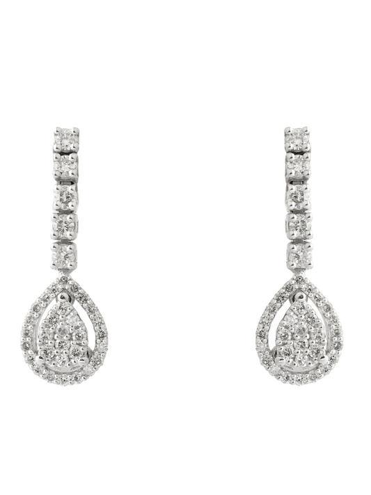 0.40 Karat The Pear Pırlanta Drop Küpe