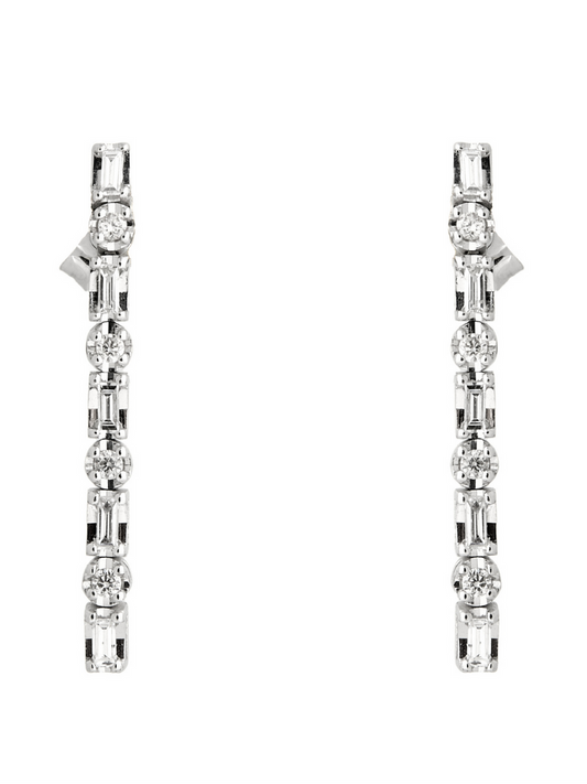 0.38 Karat Line Pırlanta Küpe