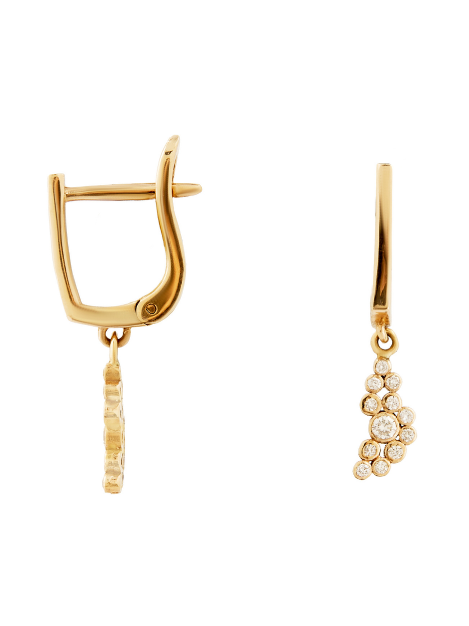 0.19 Karat Wine Pırlanta Drops Küpe