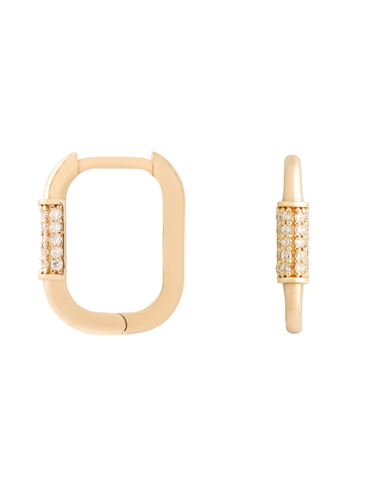 0.21 Karat Mono Pırlanta Huggies Küpe