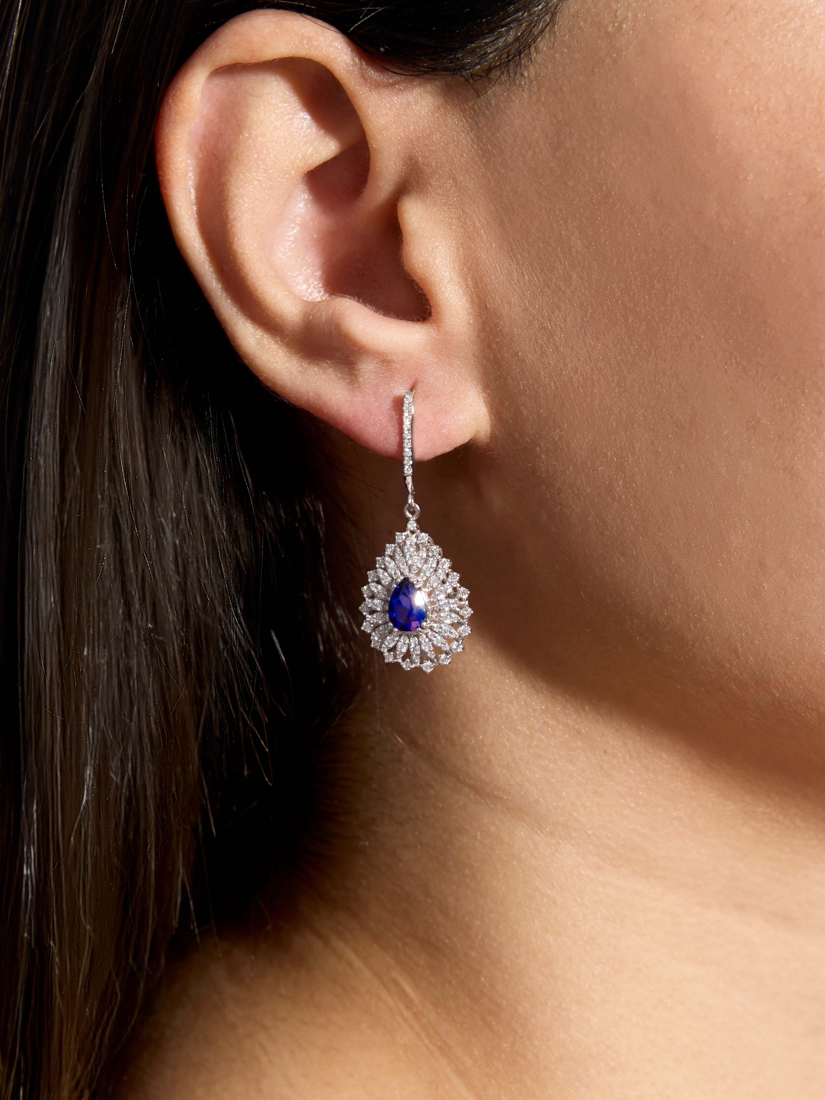 Blue Diamond Damla Küpe