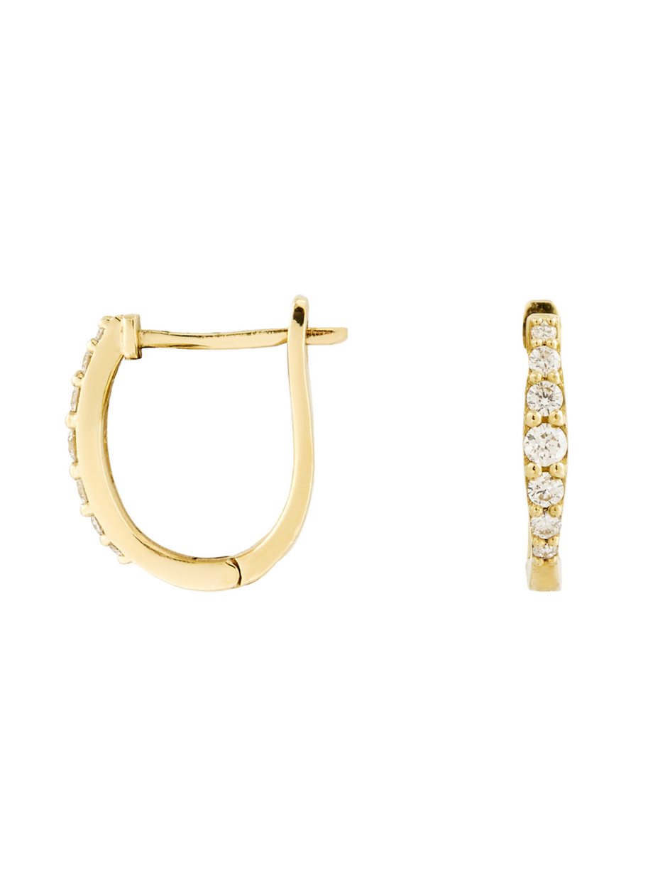 0.30 Karat Phantor Pırlanta Huggie Küpe