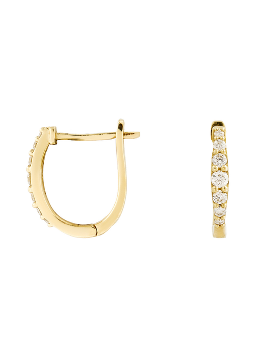 0.30 Karat Phantor Pırlanta Huggie Küpe