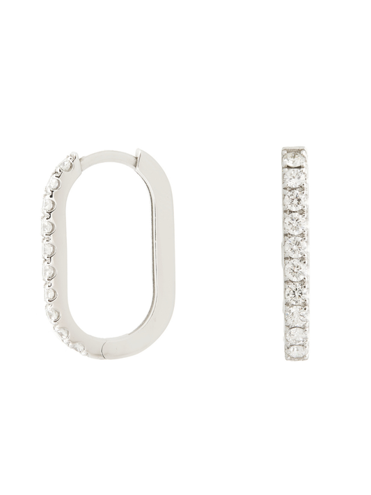 0.52 Karat Moon Pırlanta Huggie Küpe