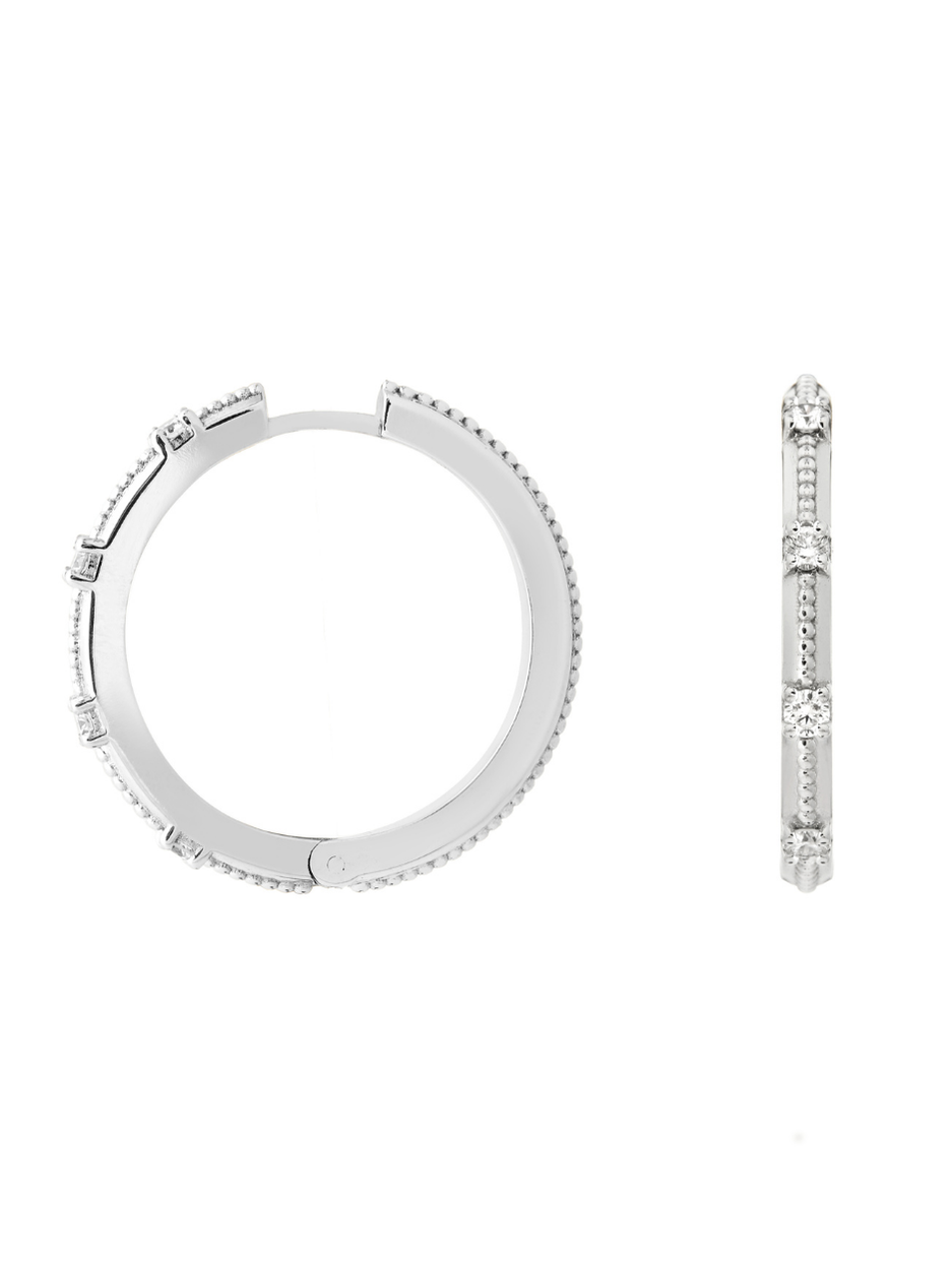 0.30 Karat Yloria Pırlanta Hoop Küpe