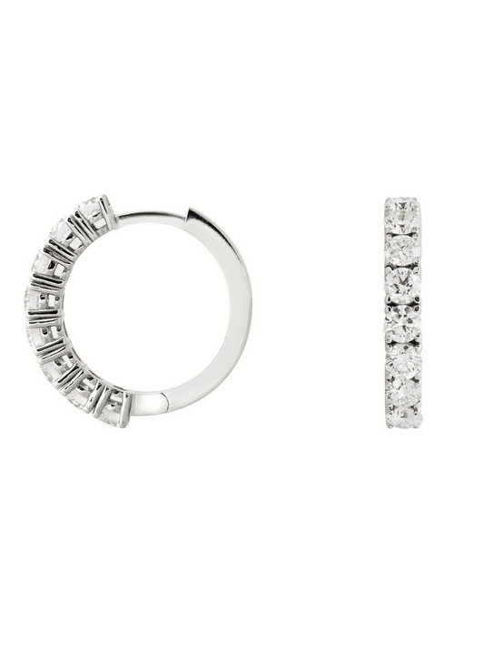 1.84 Karat Eight Pırlanta Huggie Küpe