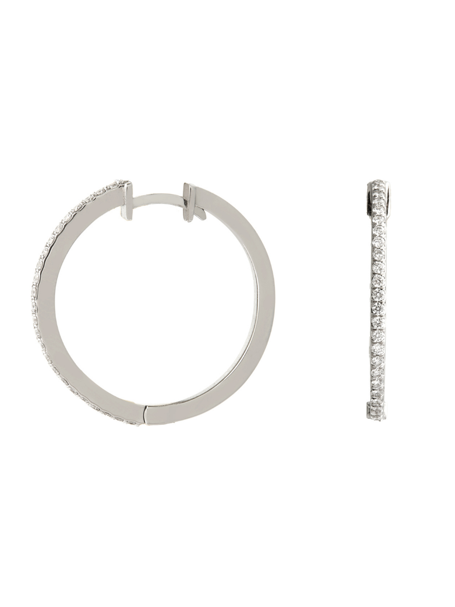 0.69 Karat Auraxis Pırlanta Hoop Küpe