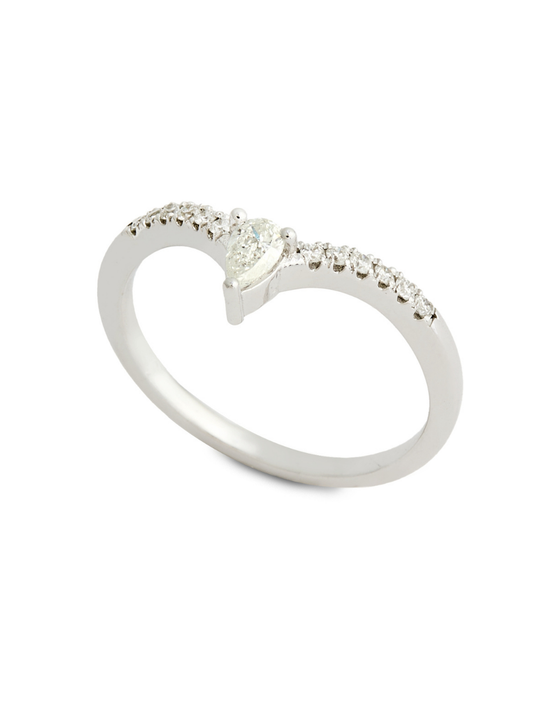 0.36 Karat Birdy Pırlanta Damla Yüzük