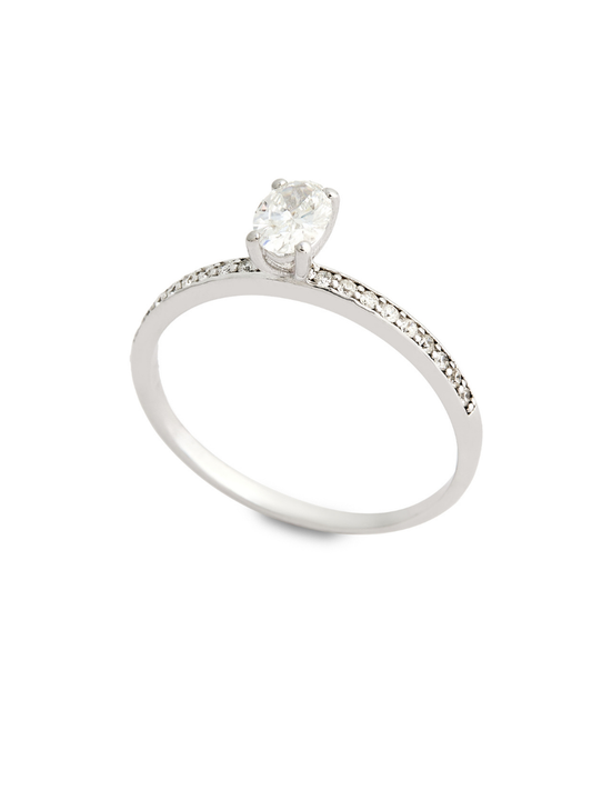 0.51 Karat Yelda Pırlanta Oval Yüzük