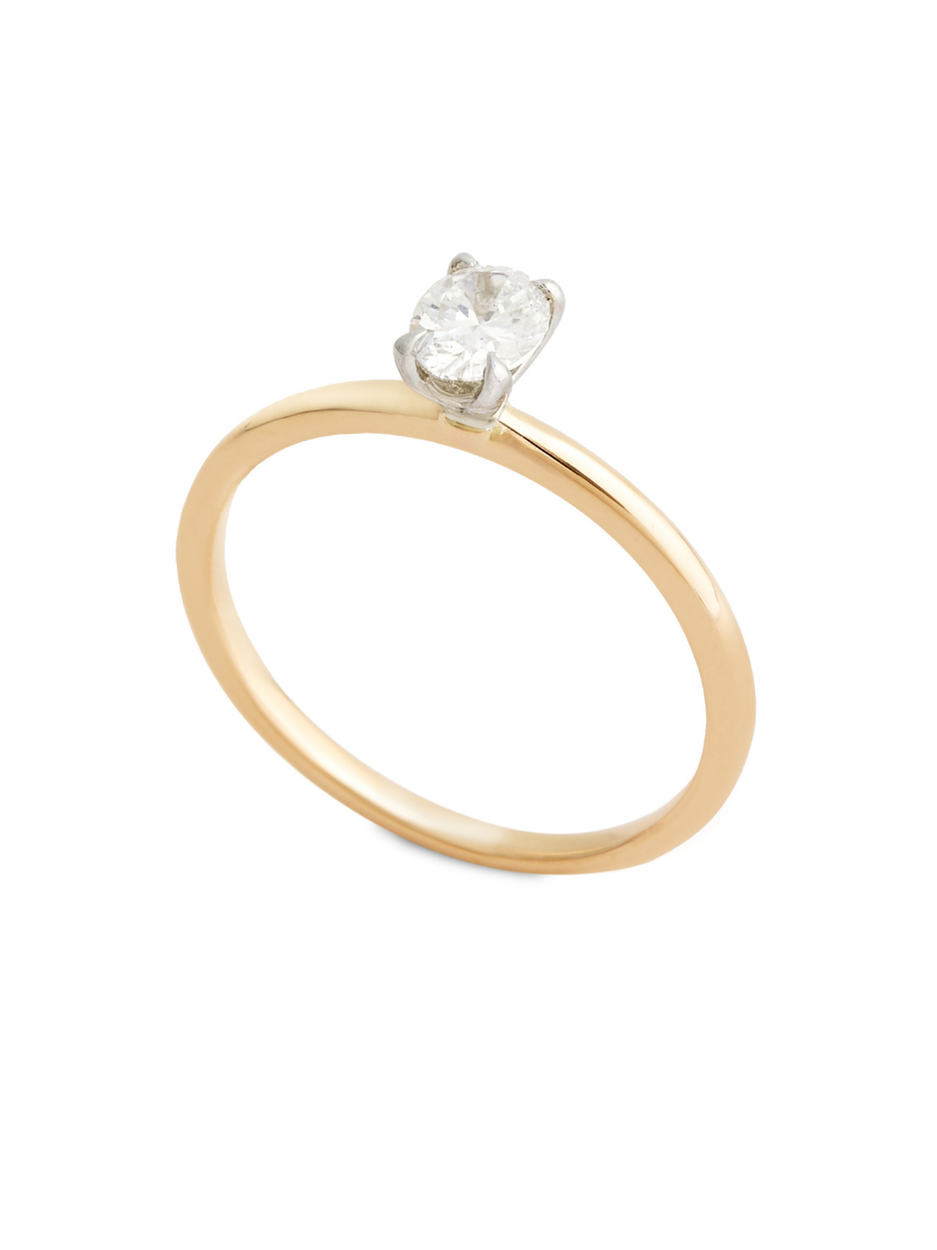 HRD 0.34 Karat Sender Pırlanta Oval Yüzük