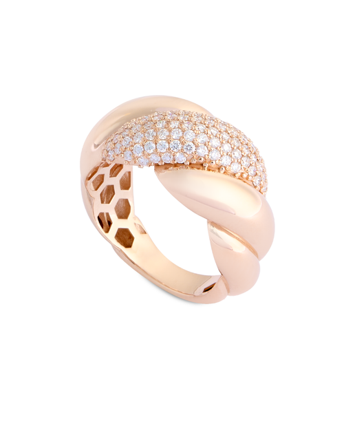 0.68 Karat Huggie Pırlanta Yüzük