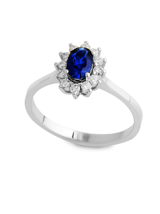 0.75 Karat Blur Pırlanta Oval Yüzük