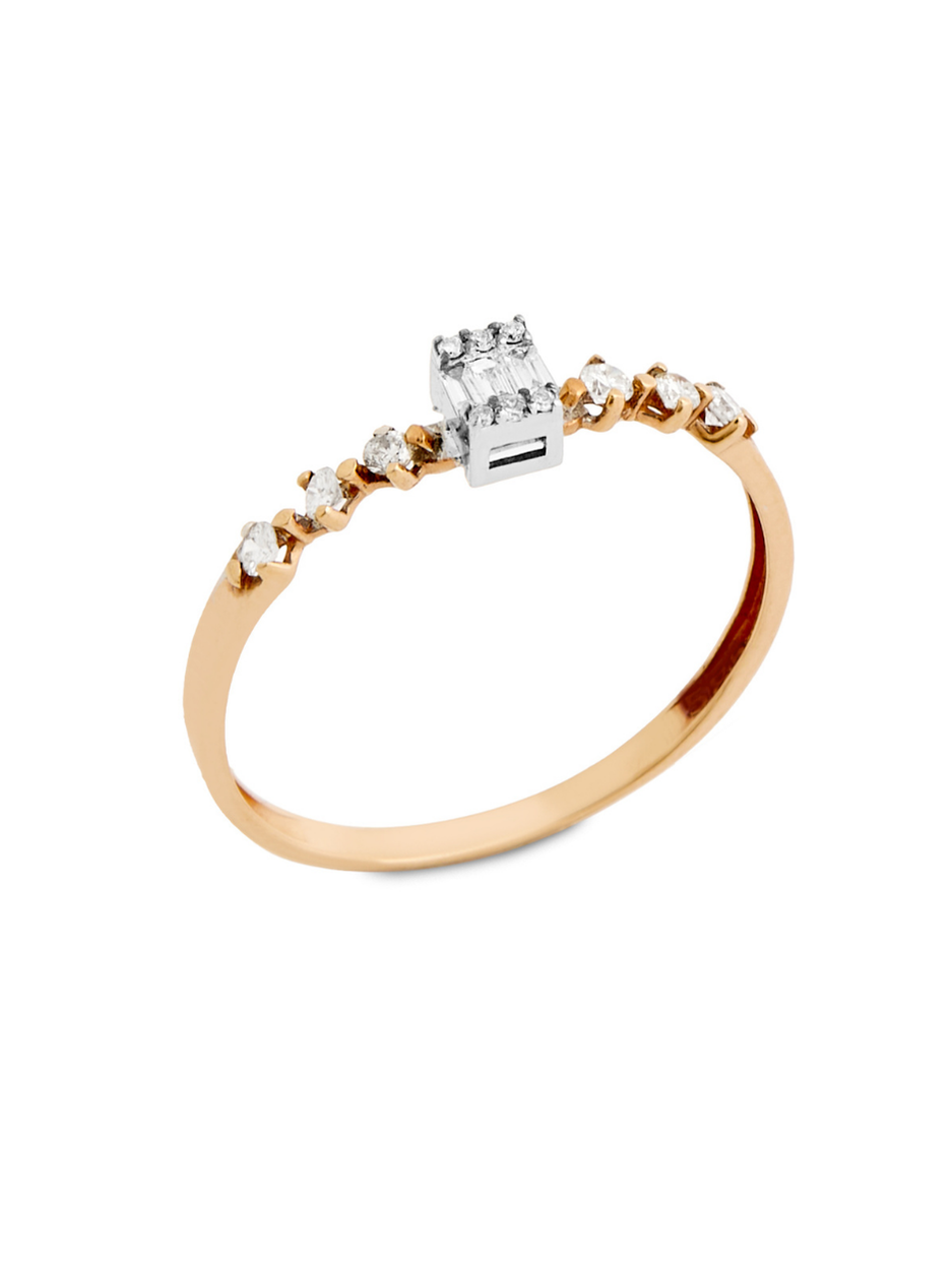 0.20 Karat Pavonis Pırlanta Baget Yüzük