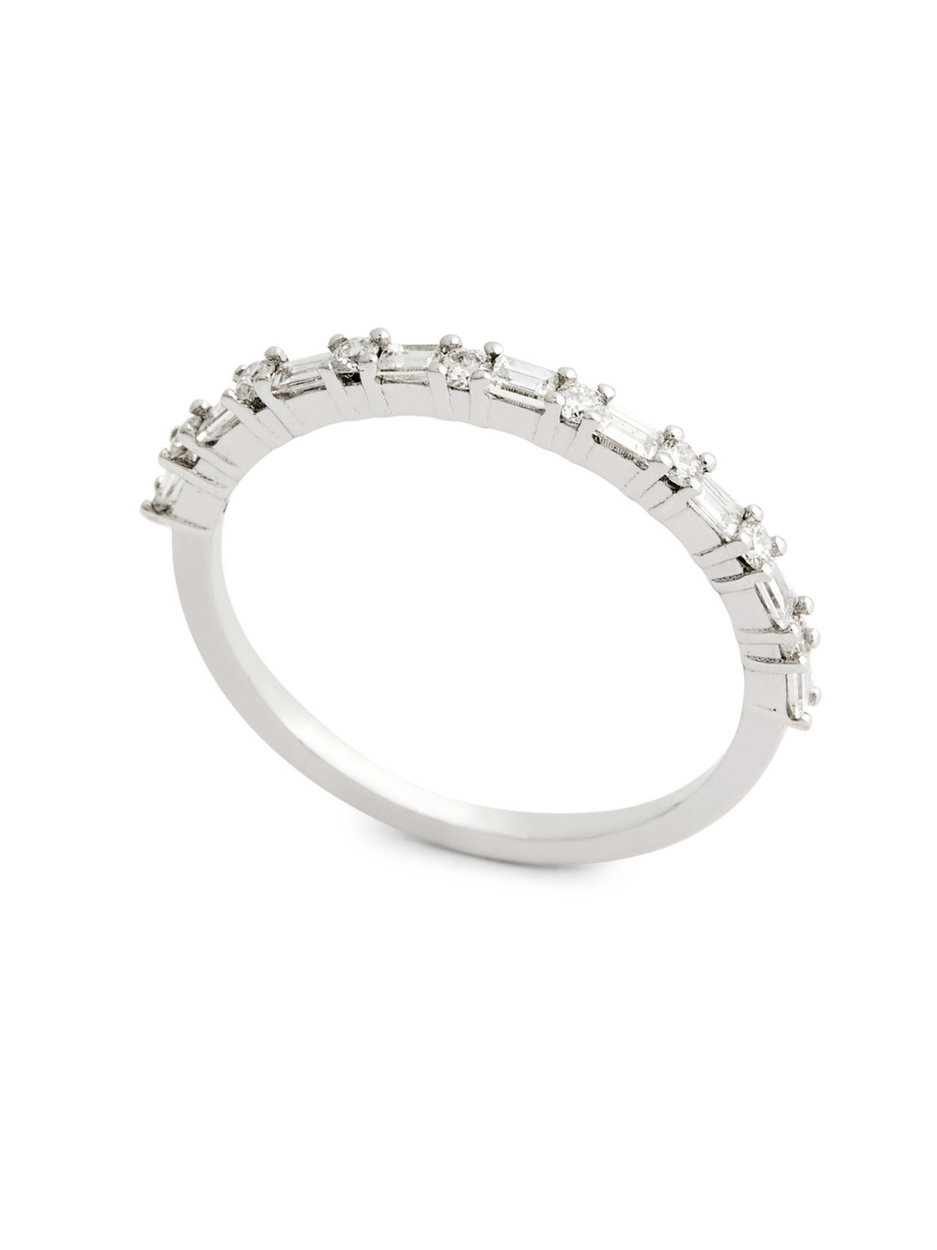 0.35 Karat Vertic Pırlanta Yarım Tur Yüzük