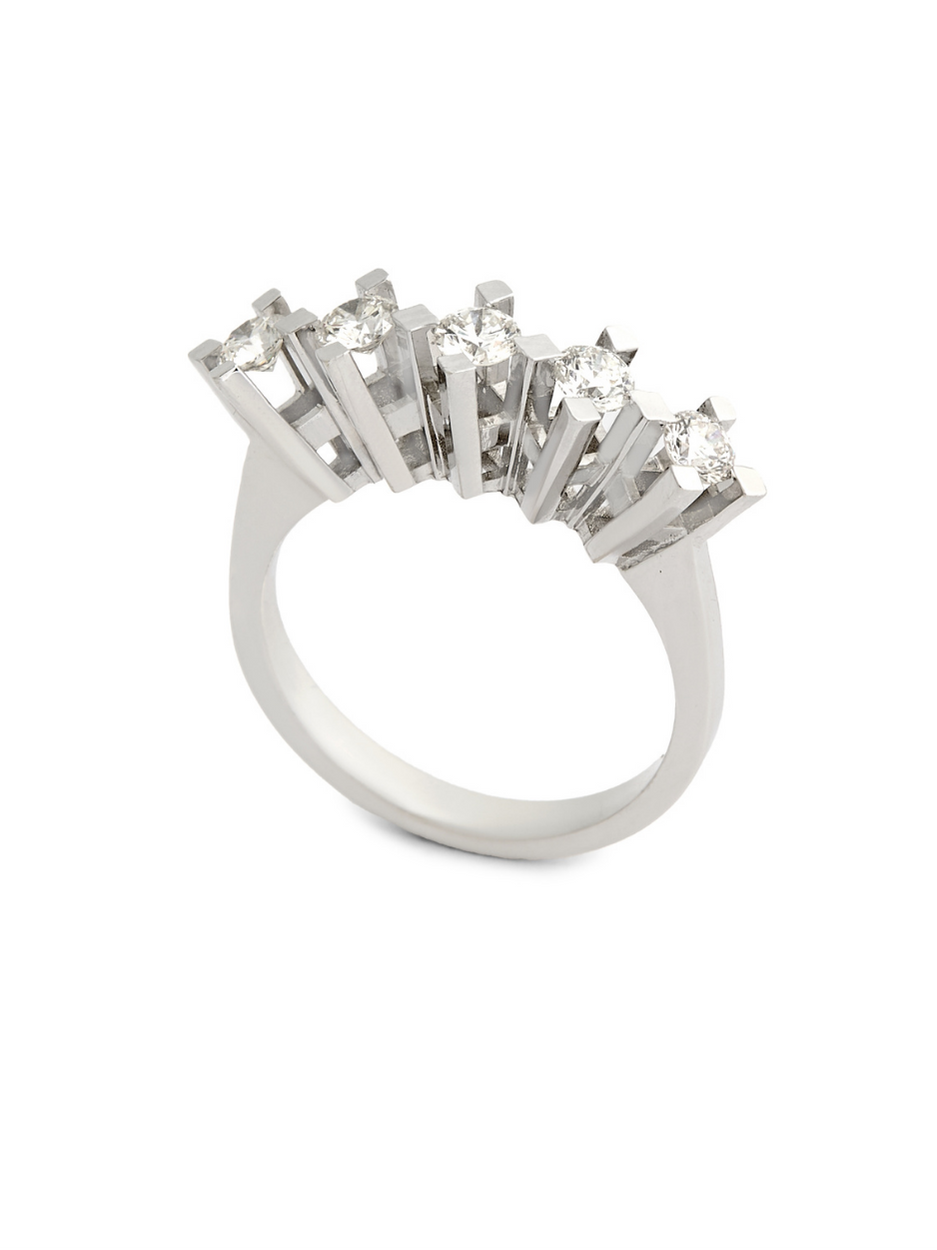 0.15 Karat Jenkin Pırlanta Beştaş Yüzük