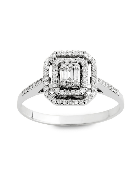 0.28 Karat Antares Pırlanta Baget Yüzük