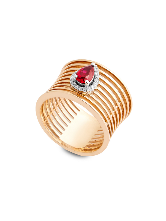 0.55 Karat Rubyier Pırlanta Yüzük