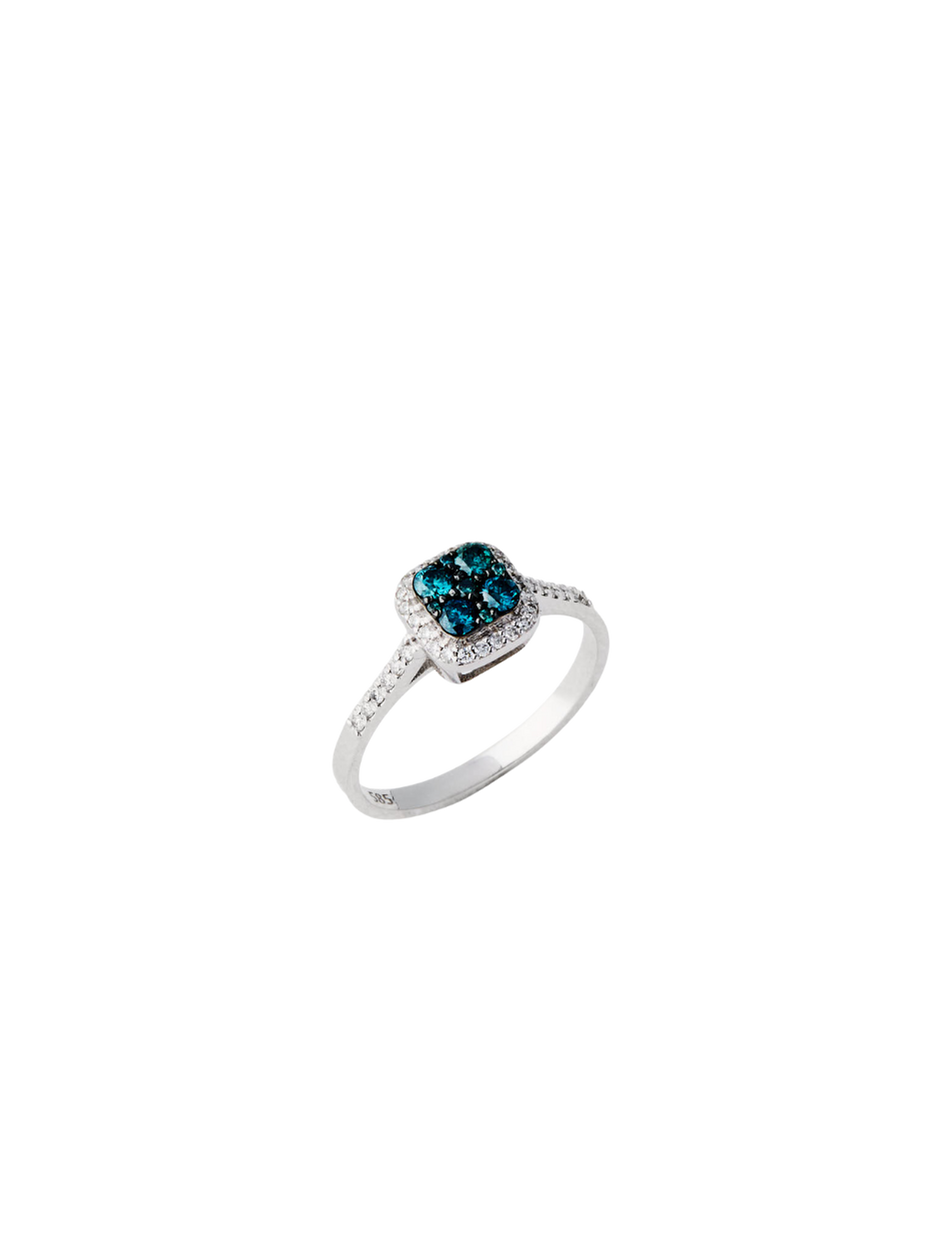 Blue Diamond Prenses Yüzük