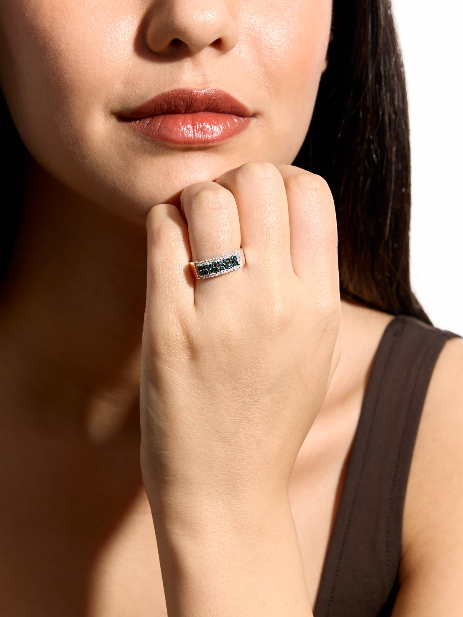 Blue Diamond Orivale Ring