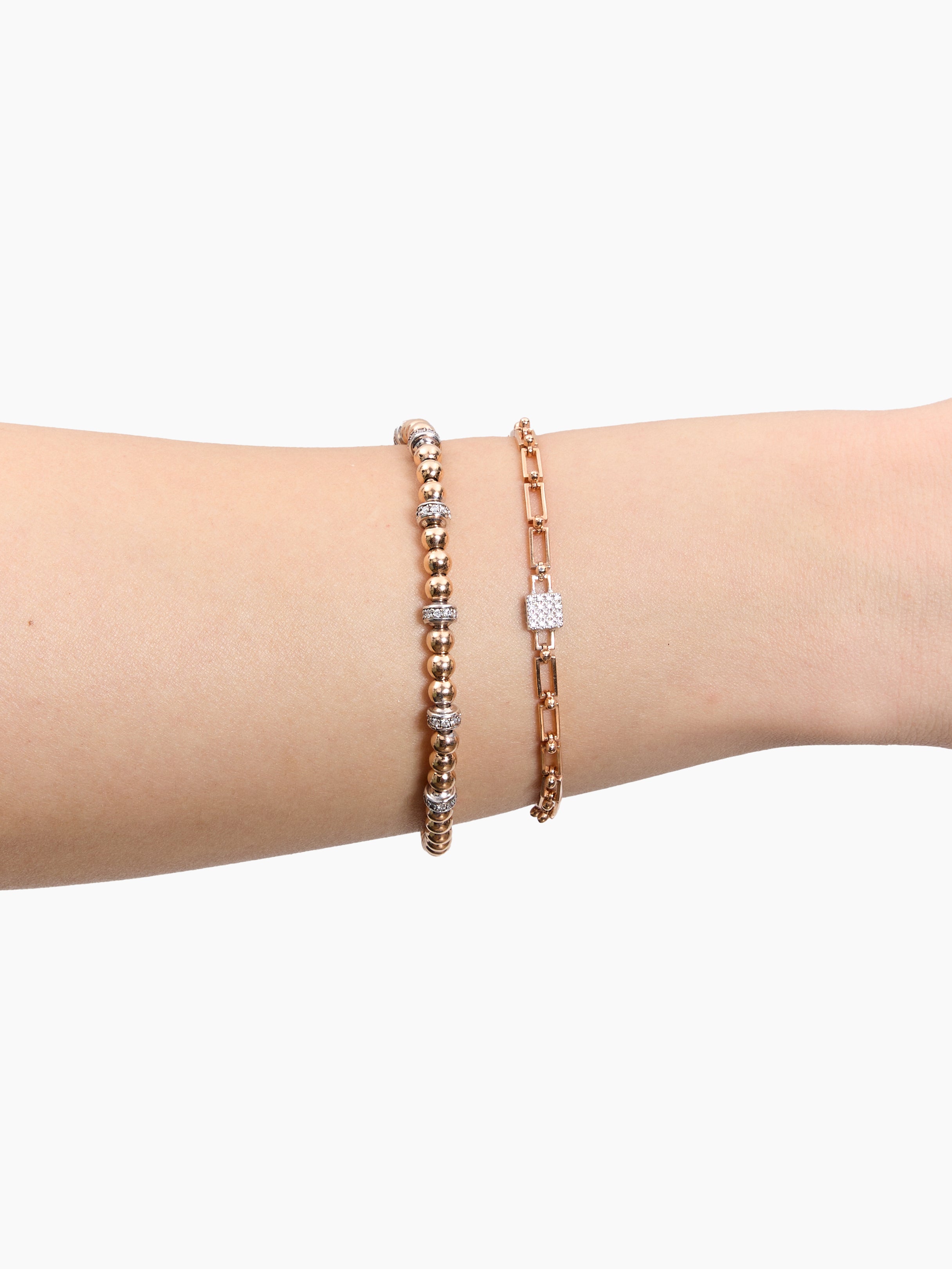 0.09 Karat Cube Chain Pırlanta Bileklik