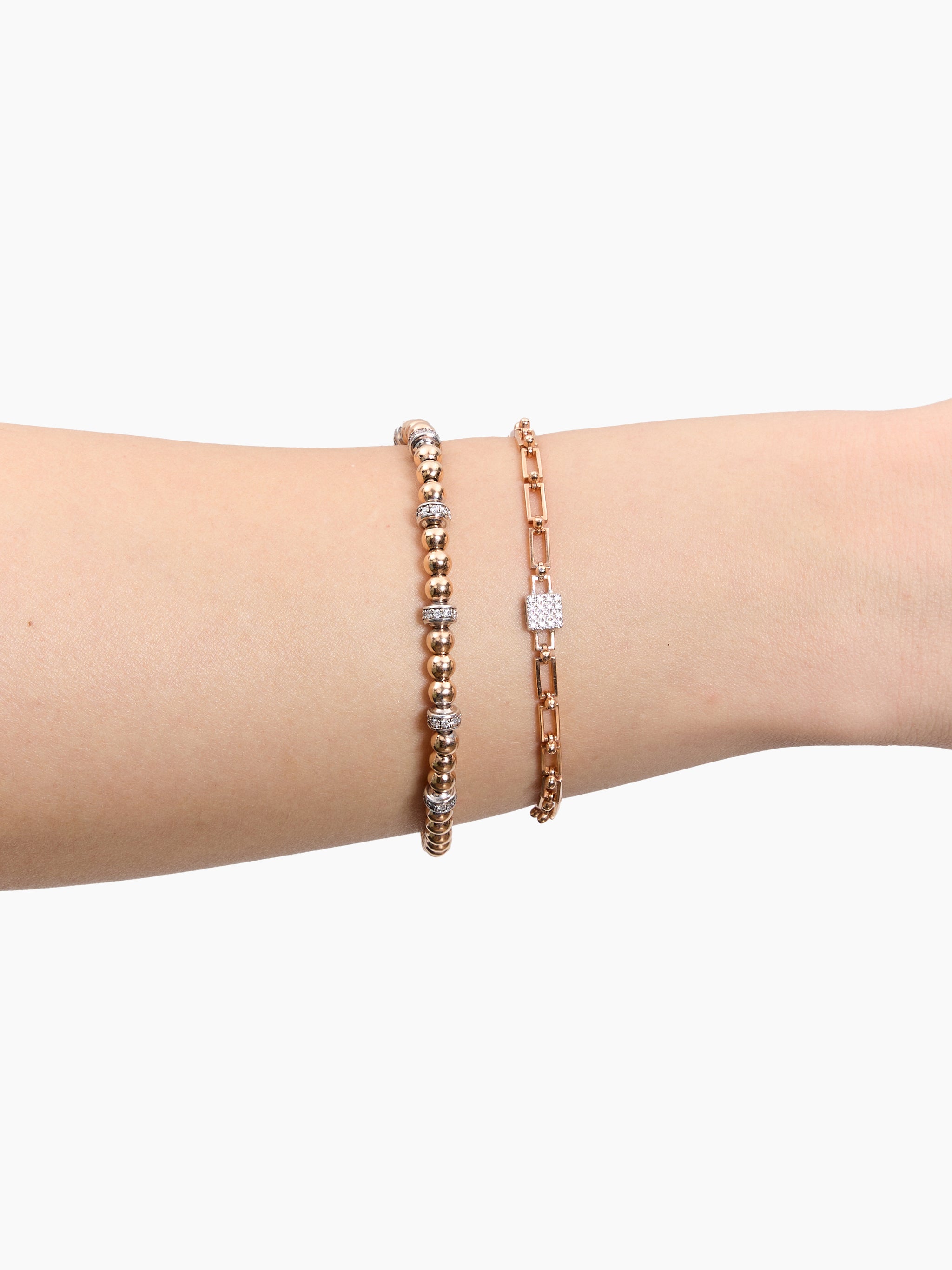 0.09 Karat Cube Chain Pırlanta Bileklik