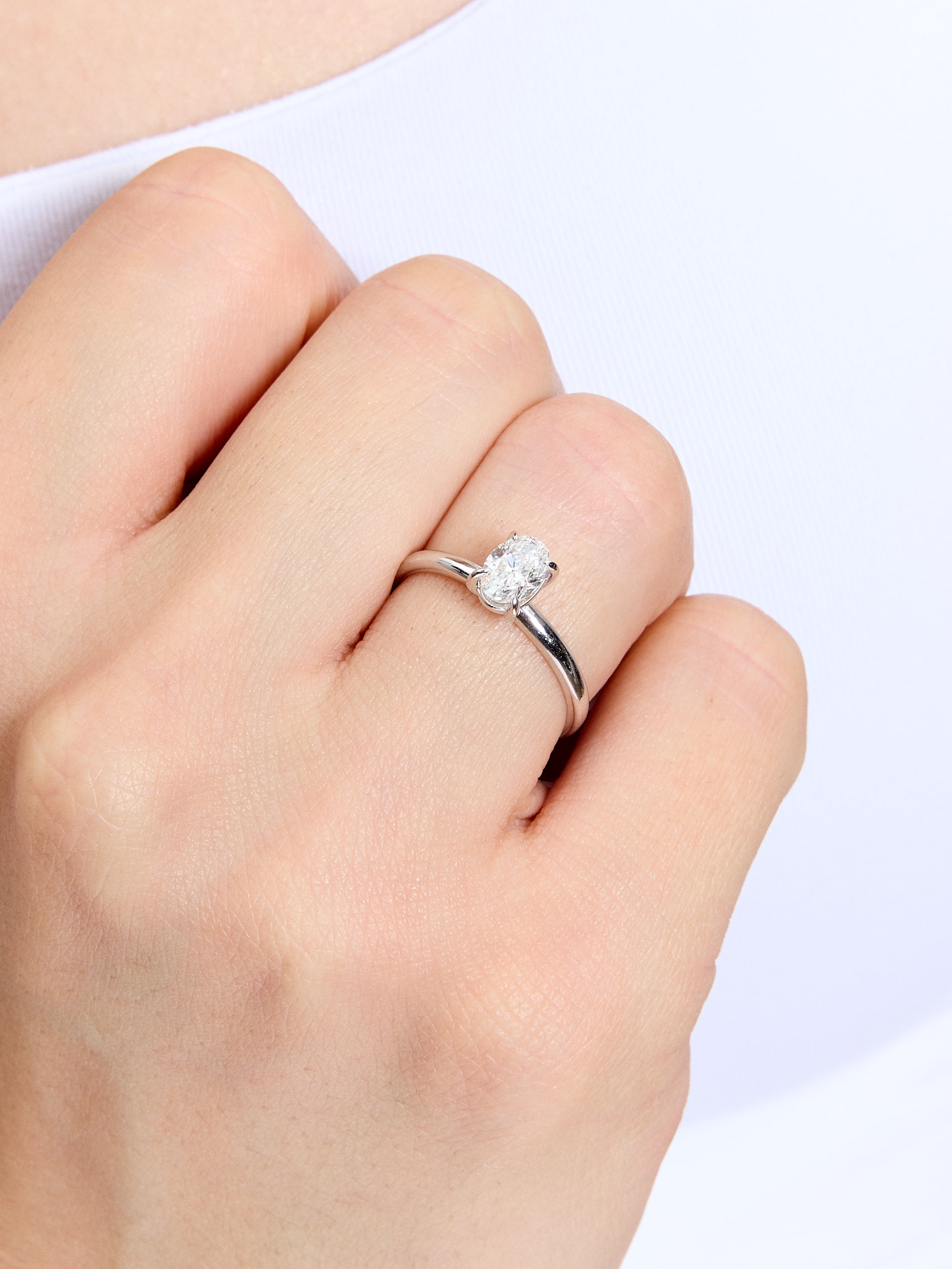 GIA 0.60 Karat Kehgi Pırlanta Oval Yüzük