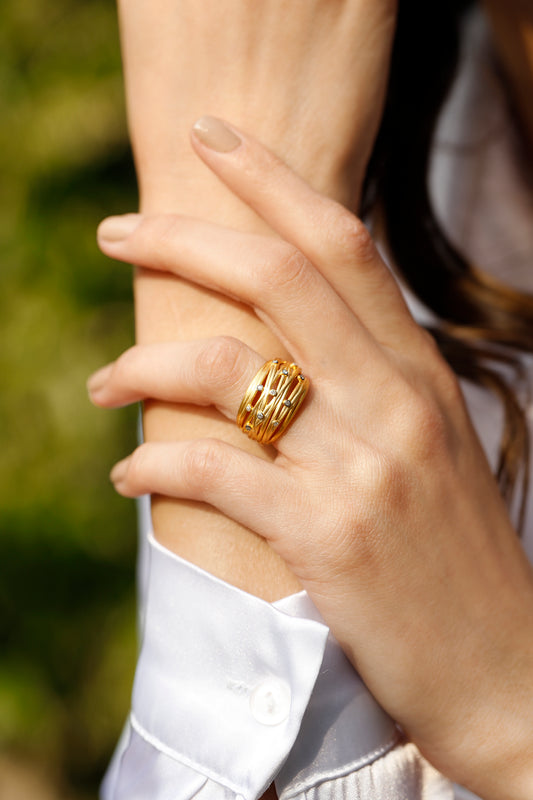 6.76 Gr. Pistol Star Altın Yüzük