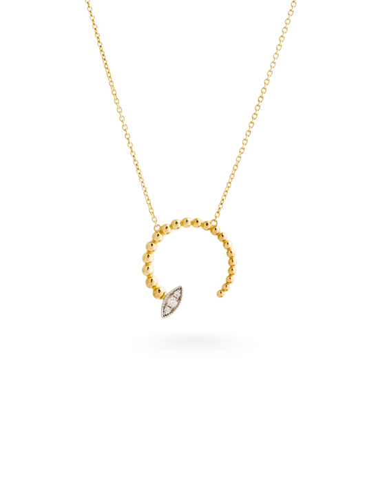 0.08 Karat Marquise Pırlanta Kolye