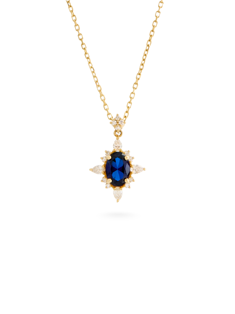 1.16 Karat Keanu Sapphire Pırlanta Kolye