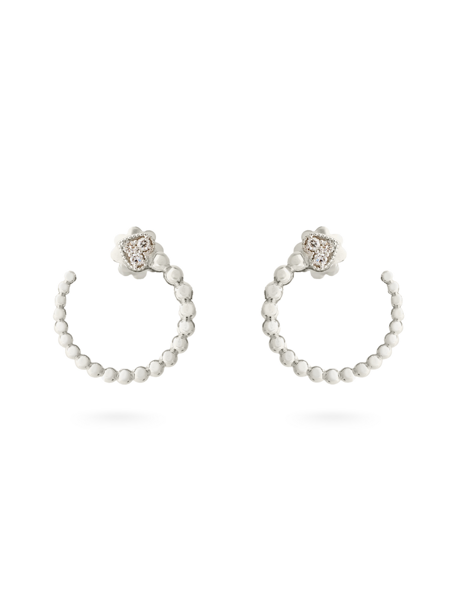 0.18 Karat Heartful Pırlanta Stud Küpe