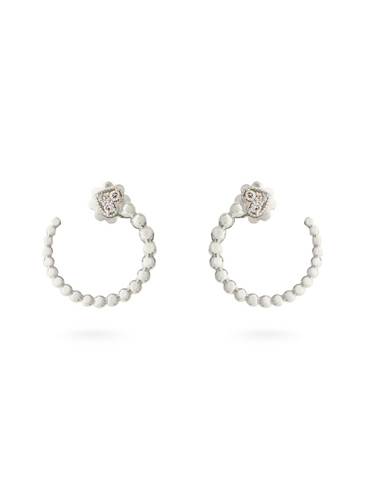 0.18 Karat Heartful Pırlanta Stud Küpe