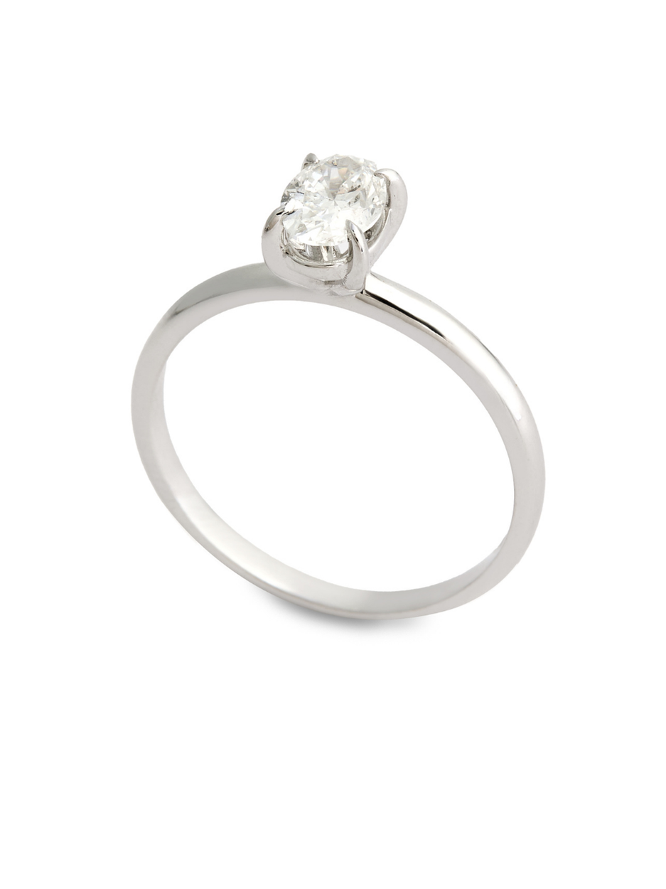 GIA 0.60 Karat Kehgi Pırlanta Oval Yüzük